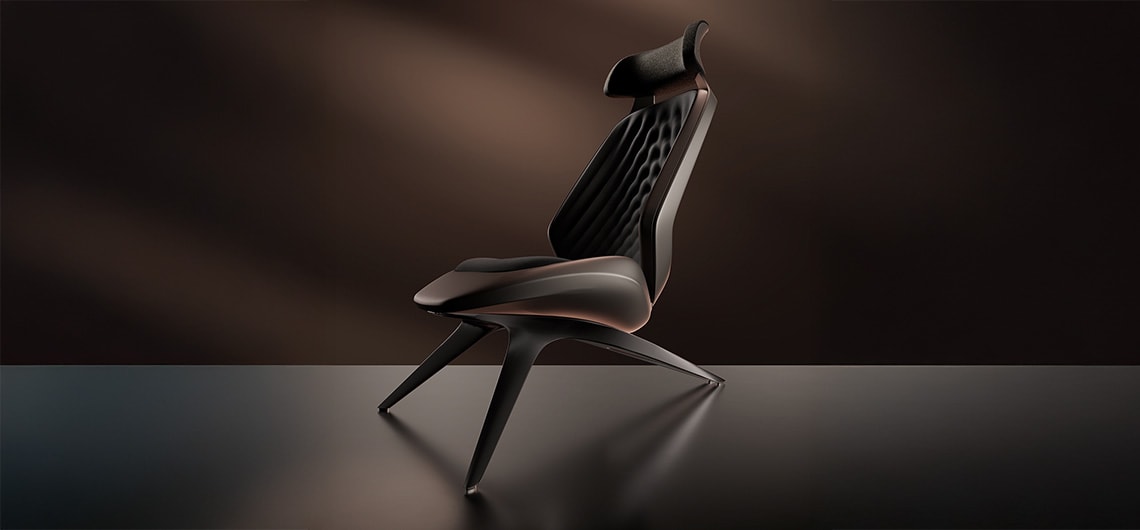 Fauteuil CUPRA stylé en marron.