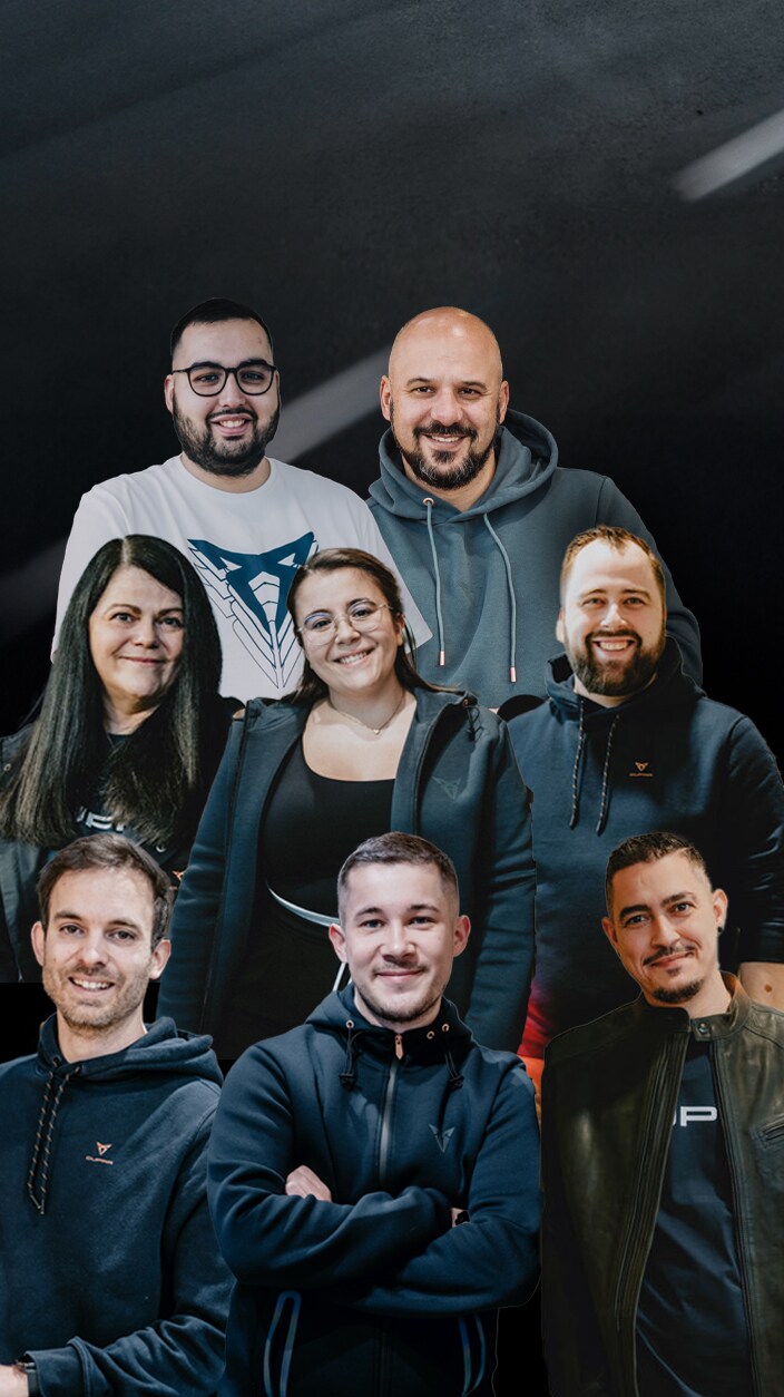 A large “I LOVE BARÇA” logo with CUPRA branding below it, representing the FBC partnership.