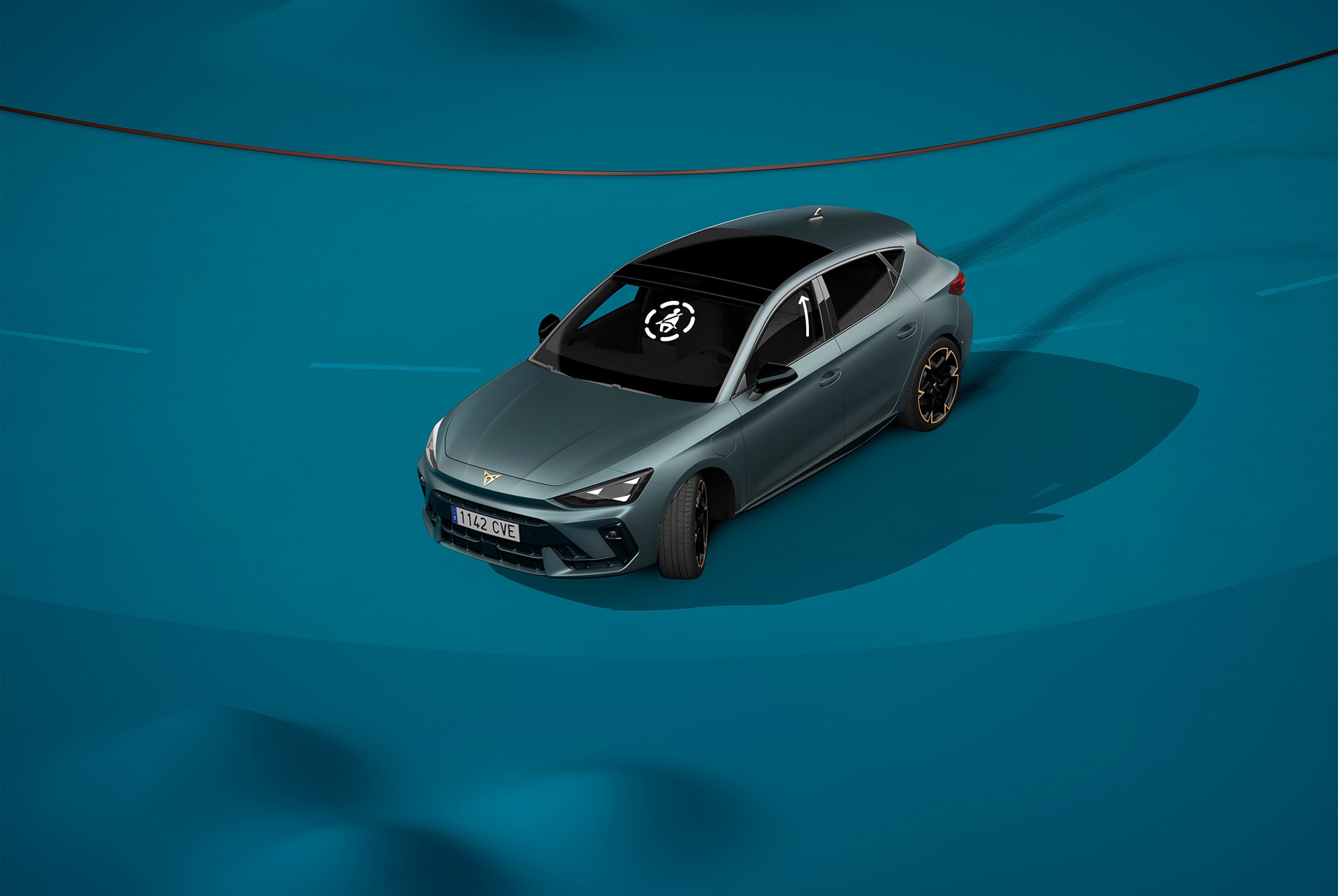 Nouvelle CUPRA Leon avec fonction Pre-Crash Assist.