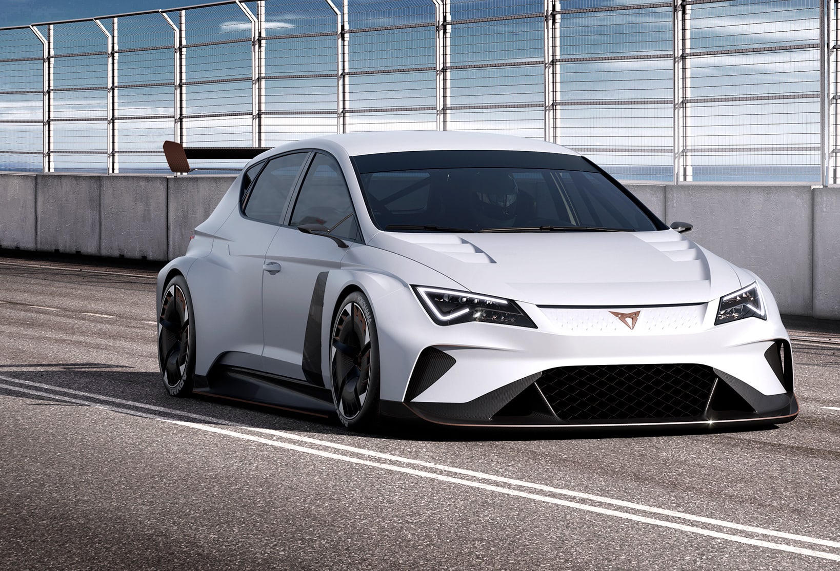 The CUPRA e-Racer in front view