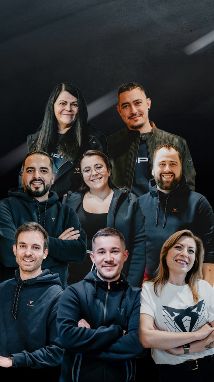 A large “I LOVE BARÇA” logo with CUPRA branding below it, representing the FBC partnership.